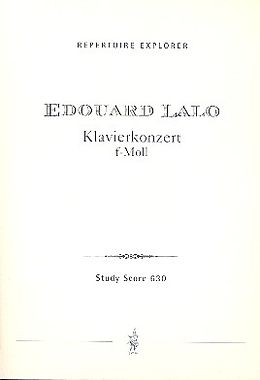 Edouard Victor Antoine Lalo Notenblätter Konzert f-Moll