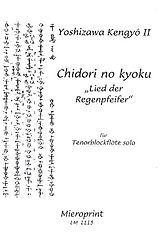 Soshizawa Kengyo Notenblätter Chidori no kyoku für Tenorblockflöte