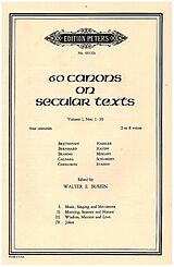  Notenblätter 60 Canons on secular Texts vol.1 (nos1-30)