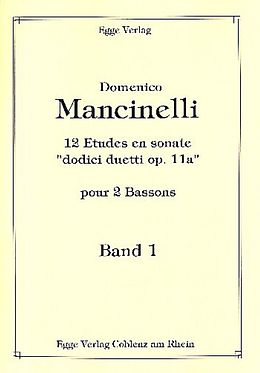 Domenico Mancinelli Notenblätter 12 Etudes en Sonate dodici duetti op.11a