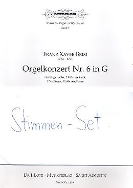 Franz Xaver Brixi Notenblätter Konzert G-Dur Nr.6