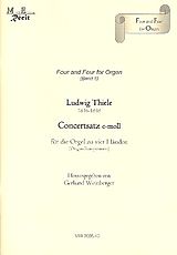 Johann Friedrich Ludwig Thiele Notenblätter Konzertsatz c-Moll für Orgel