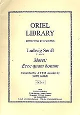 Ludwig Senfl Notenblätter Ecce quam bonum Motette für