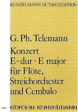 Georg Philipp Telemann Notenblätter Konzert E-Dur