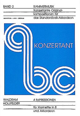 Waldram Hollfelder Notenblätter ABC Konzertant Band 2 4 Impressionen für Klarinette in b und