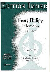 Georg Philipp Telemann Notenblätter Concerto für 3 Clarini, Pauken
