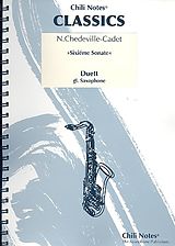 Nicolas Chèdeville Le Cadet Notenblätter Sonate Nr.6 für 2 gleiche Saxophone