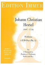 Johann Christian Hertel Notenblätter Sinfonia à 8 D-Dur Nr.1 für 3 Trompeten