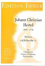Johann Christian Hertel Notenblätter Sinfonia à 8 D-Dur Nr.3 für 3 Trompeten