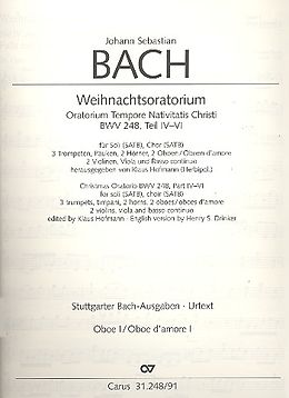 Johann Sebastian Bach Notenblätter Weihnachtsoratorium BWV248 Kantaten 4-6