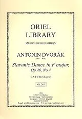 Antonin Leopold Dvorak Notenblätter Slavonic Dance in F major op.46,4
