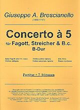 Giuseppe Antonio Brescianello Notenblätter Konzert à 5 B-Dur