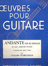Antonio Vivaldi Notenblätter Andante e-Moll für Gitarre und Klavier