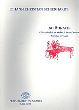 Johann Christian Schickhardt Notenblätter 12 Sonaten op.7 für 2 Oboen (Violinen) und Bc