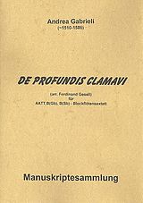 Andrea Gabrieli Notenblätter De Profundis clamavi für 6 Blockflöten