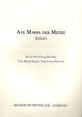 Hans-Georg Moslener Notenblätter Das Ave Maria der Meere