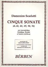 Domenico Scarlatti Notenblätter 5 Sonaten für Mandoline (Violine, Flöte)