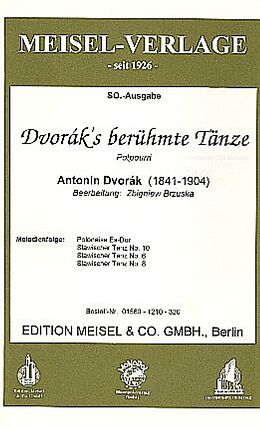 Antonin Leopold Dvorak Notenblätter Dvoraks berühmte Tänze