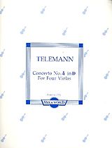 Georg Philipp Telemann Notenblätter Concerto in D Major no.4 for 4 violas