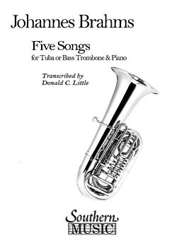 Johannes Brahms Notenblätter 5 Songs for tuba (bass trombone)