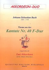 Johann Sebastian Bach Notenblätter Thema aus der Kantate Nr.40 F-dur