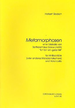 Herbert Gadsch Notenblätter Metamorphosen für Altblockflöte und