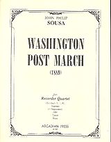 John Philip Sousa Notenblätter Washington Post March for 4 recorders