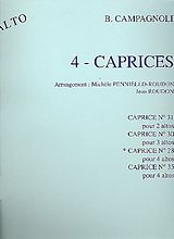 Bartolommeo Campagnoli Notenblätter Caprice no.28 op.22 pour 4 altos