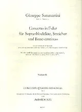 Giuseppe Sammartini Notenblätter Concerto F-Dur für Sopranblockflöte