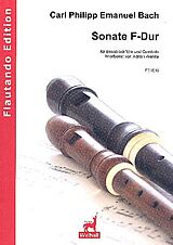 Carl Philipp Emanuel Bach Notenblätter Sonate F-Dur Wq163
