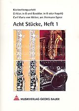 Carl Maria von Weber Notenblätter 8 Stücke Band 1 für 3 Klarinetten und