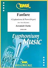 Jeremiah Clarke Notenblätter Fanfare for 4 euphoniums and piano (organ)