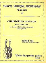 Christopher Simpson Notenblätter The Months for treble viol (violin)