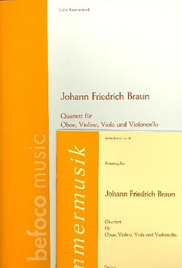 Johann Friedrich Braun Notenblätter Quartett für Oboe, Violine, Viola