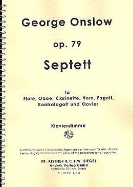 George Onslow Notenblätter Septett op.79 für Flöte, Oboe