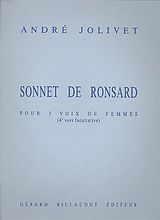 André Jolivet Notenblätter Sonnet de Ronsard pour 3-4 voix de femmes