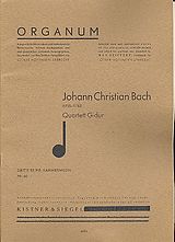 Johann Christian Bach Notenblätter Quartett G-Dur für 2 Flöten (Violinen)