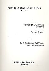 Turlough O'Carolan Notenblätter Fanny Power für 3 Blockflöten (ATB)