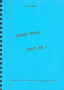 Werner Stadler Notenblätter Snare Drum Solo Nr. 2