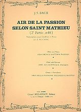 Johann Sebastian Bach Notenblätter Air de la passion selon St.Mathieu
