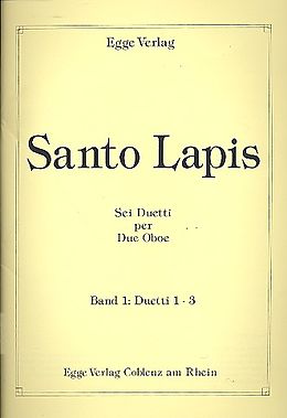 Santo Lapis Notenblätter 6 Duetti Band 1 (Nr.1-3)