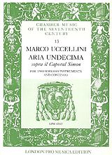 Marco Uccellini Notenblätter Aria undecima sopra il Caporal Simon