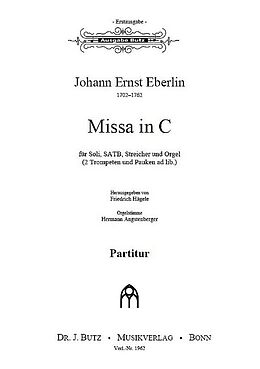 Johann Ernst Eberlin Notenblätter Missa in C
