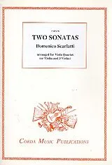 Domenico Scarlatti Notenblätter 2 Sonatas for 4 vioals (violin and 3 violas)
