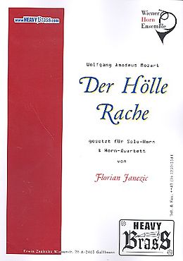 Wolfgang Amadeus Mozart Notenblätter Der Hölle Rache für 5 Hörner