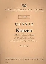 Johann Joachim Quantz Notenblätter Konzert c-Moll für Flöte, Streicher und Bc