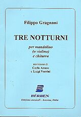 Filippo Gragnani Notenblätter 3 Notturni per mandolino (violino) e chitarra