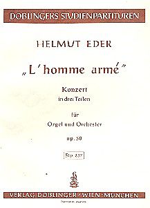 Helmut Eder Notenblätter LHomme armé op.50 für Orgel