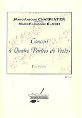 Marc Antoine Charpentier Notenblätter Concert à 4 parties de violes pour 4 violes