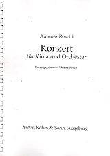 Antonio (Franz Anton Rössler) Rosetti Notenblätter Konzert für Viola und Orchester